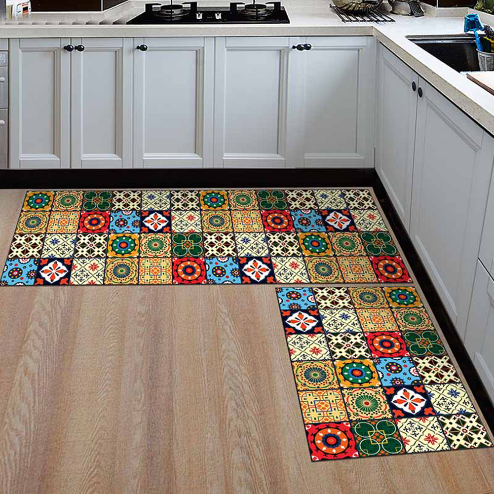 Entryway 20/”x32/”+20/”x63/” Hallway Laundry Office-Machine Washable Dinnng Room Pieces Kitchen Mat Absorbent Non-Slip Soft Doormat Runner Carpet Set for Floor Kitchen Bathroom