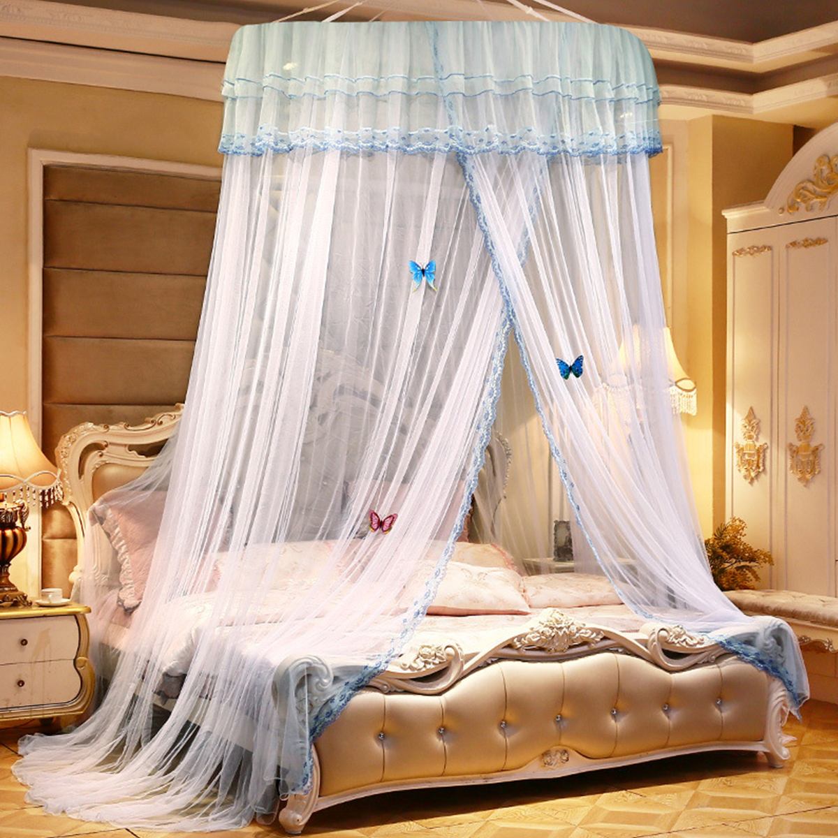Dome Princess Mosquito Net Netting Mesh Bedding Canopy Tent Curtain Bed Room US